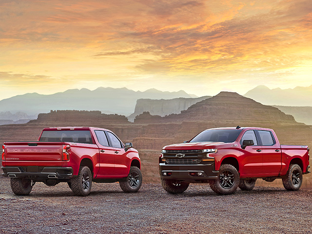The 2019 LT Trailboss features off-road equipment, including a 2-inch suspension lift and the Z71 off-road package, Image provided by Chevrolet